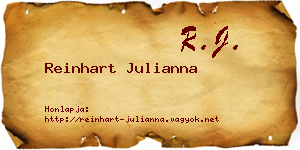 Reinhart Julianna névjegykártya